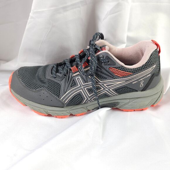 Asics Venture 8 Gel Womens 8 Wide Gray Running Shoes Sneakers 1012A708 - Picture 6 of 10
